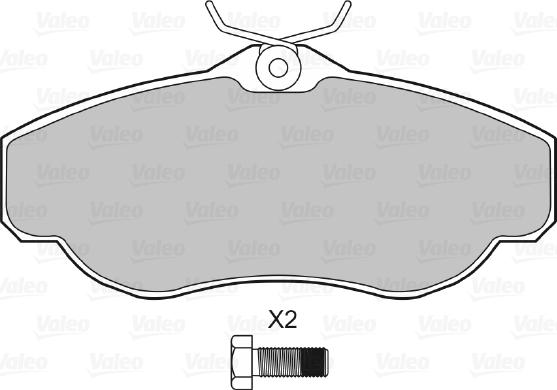 VALEO 598441 - Гальмівні колодки, дискові гальма autozip.com.ua