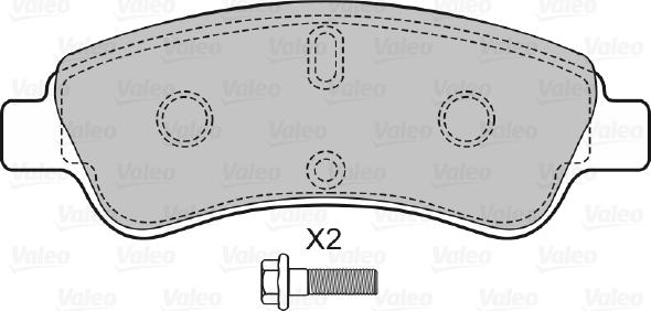 Valeo 598464 - Гальмівні колодки, дискові гальма autozip.com.ua