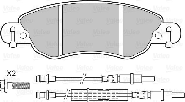 Valeo 598417 - Гальмівні колодки, дискові гальма autozip.com.ua