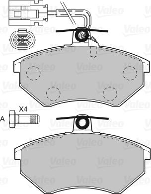 Valeo 598484 - Гальмівні колодки, дискові гальма autozip.com.ua