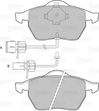 Valeo 670483 - Гальмівні колодки, дискові гальма autozip.com.ua