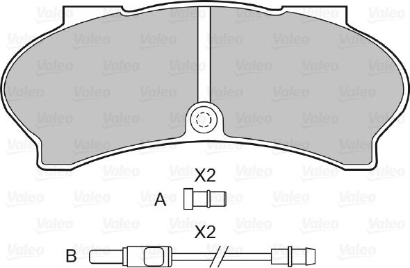 Valeo 598594 - Гальмівні колодки, дискові гальма autozip.com.ua