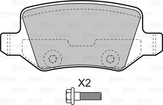 Valeo 598583 - Гальмівні колодки, дискові гальма autozip.com.ua