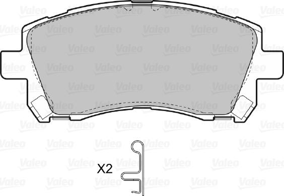 VALEO 598530 - Гальмівні колодки, дискові гальма autozip.com.ua