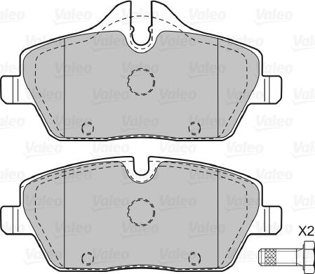 VALEO 598699 - Гальмівні колодки, дискові гальма autozip.com.ua