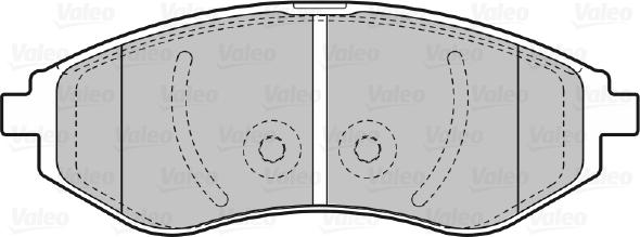 Valeo 598644 - Гальмівні колодки, дискові гальма autozip.com.ua