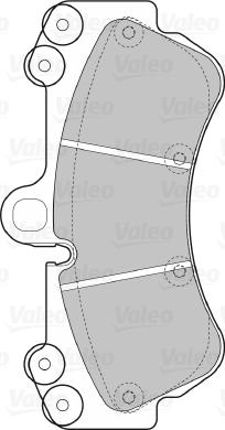 Valeo 598655 - Гальмівні колодки, дискові гальма autozip.com.ua