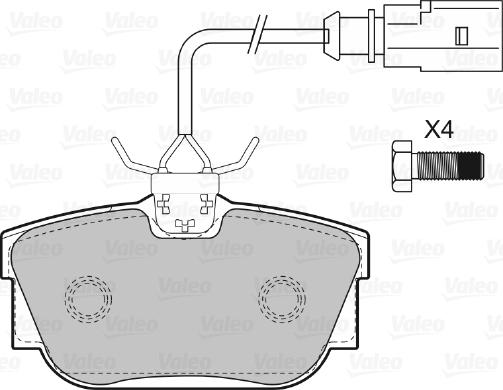 Valeo 598650 - Гальмівні колодки, дискові гальма autozip.com.ua