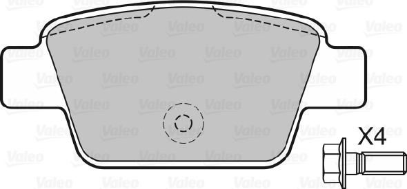 Valeo 598633 - Гальмівні колодки, дискові гальма autozip.com.ua