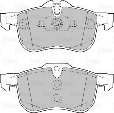 Valeo 598632 - Гальмівні колодки, дискові гальма autozip.com.ua