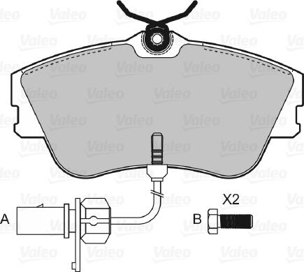 Valeo 598622 - Гальмівні колодки, дискові гальма autozip.com.ua