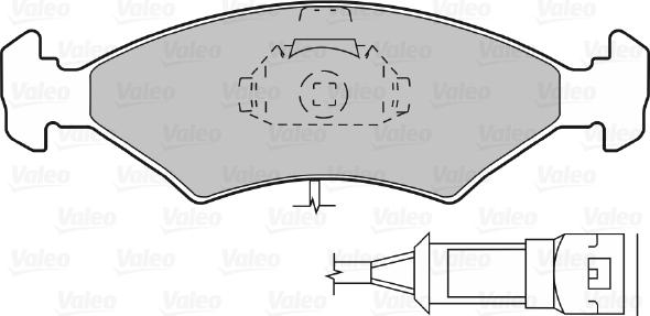 Valeo 598042 - Гальмівні колодки, дискові гальма autozip.com.ua