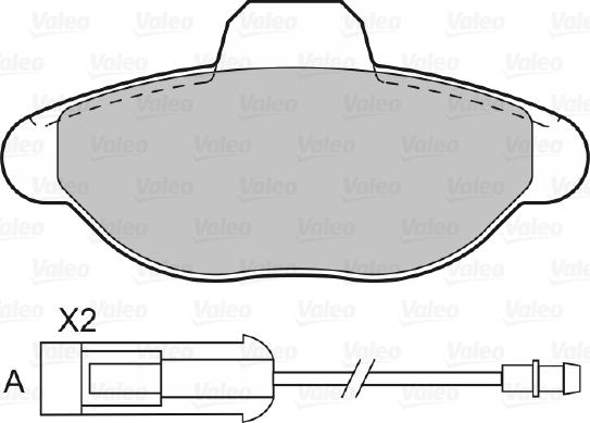 VALEO 598011 - Гальмівні колодки, дискові гальма autozip.com.ua