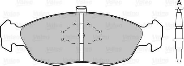 Valeo 598038 - Гальмівні колодки, дискові гальма autozip.com.ua