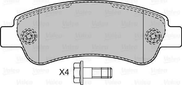 Valeo 598892 - Гальмівні колодки, дискові гальма autozip.com.ua
