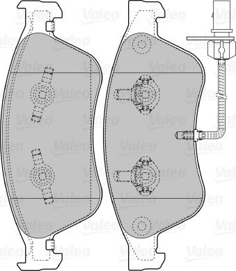 Valeo 598845 - Гальмівні колодки, дискові гальма autozip.com.ua