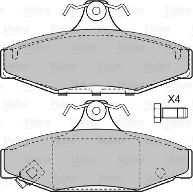 Valeo 598854 - Гальмівні колодки, дискові гальма autozip.com.ua