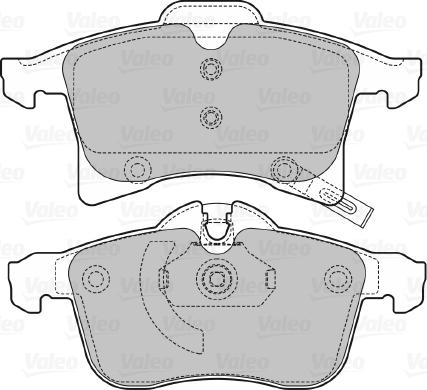 Valeo 598860 - Гальмівні колодки, дискові гальма autozip.com.ua