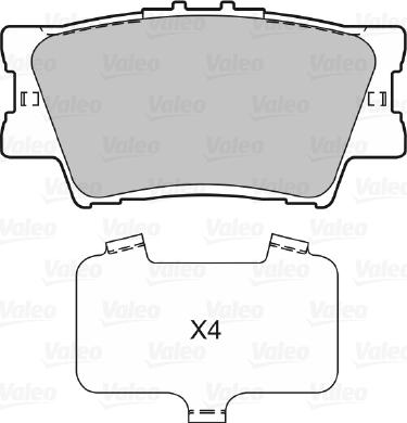 Valeo 598819 - Гальмівні колодки, дискові гальма autozip.com.ua