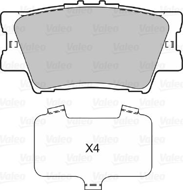 VALEO 598819 - Гальмівні колодки, дискові гальма autozip.com.ua