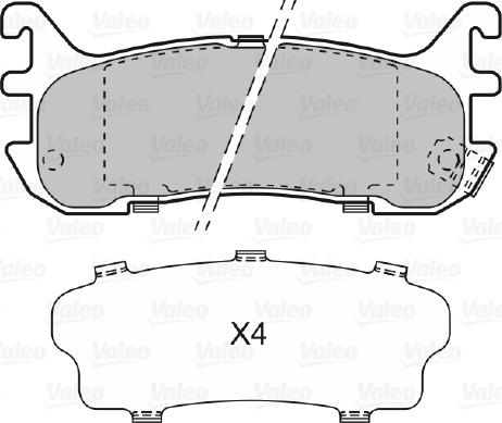 VALEO 598835 - Гальмівні колодки, дискові гальма autozip.com.ua