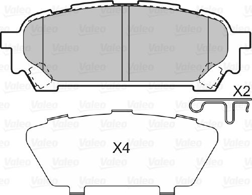 Valeo 598875 - Гальмівні колодки, дискові гальма autozip.com.ua