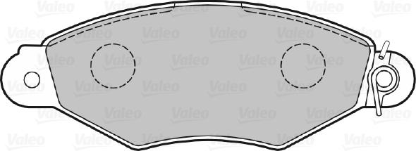 Valeo 598325 - Гальмівні колодки, дискові гальма autozip.com.ua