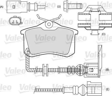 Valeo 598485 - Гальмівні колодки, дискові гальма autozip.com.ua