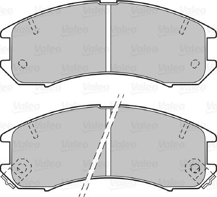 VALEO 598250 - Гальмівні колодки, дискові гальма autozip.com.ua