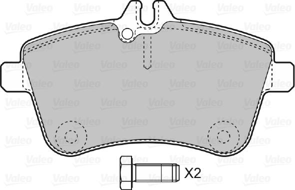 Valeo 598795 - Гальмівні колодки, дискові гальма autozip.com.ua