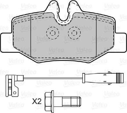 Valeo 598765 - Гальмівні колодки, дискові гальма autozip.com.ua