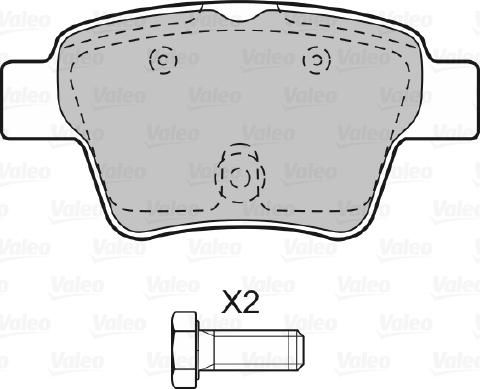 Valeo 598702 - Гальмівні колодки, дискові гальма autozip.com.ua