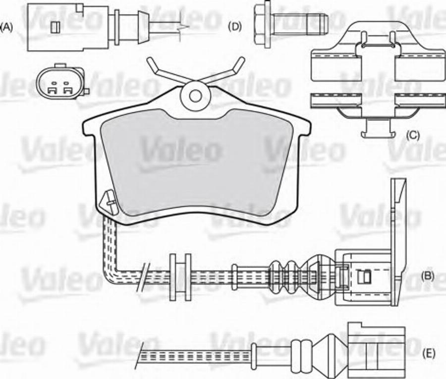 Valeo 540 149 - Гальмівні колодки, дискові гальма autozip.com.ua