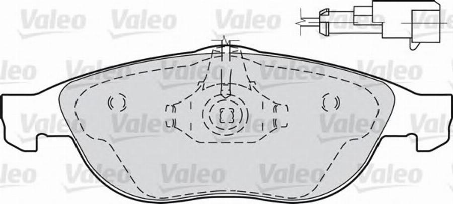 Valeo 540888 - Гальмівні колодки, дискові гальма autozip.com.ua