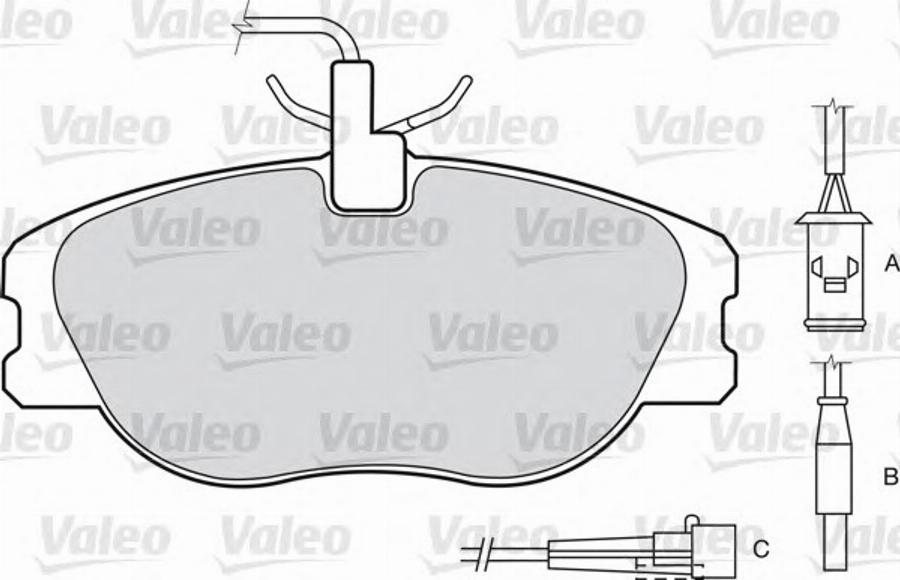 Valeo 540748 - Гальмівні колодки, дискові гальма autozip.com.ua
