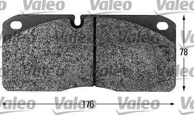 Valeo 541656 - Гальмівні колодки, дискові гальма autozip.com.ua
