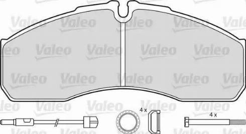 Valeo 541663 - Гальмівні колодки, дискові гальма autozip.com.ua