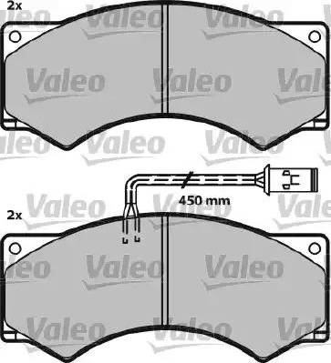 Valeo 541614 - Гальмівні колодки, дискові гальма autozip.com.ua