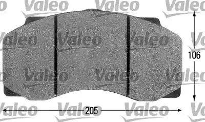 Valeo 541674 - Гальмівні колодки, дискові гальма autozip.com.ua