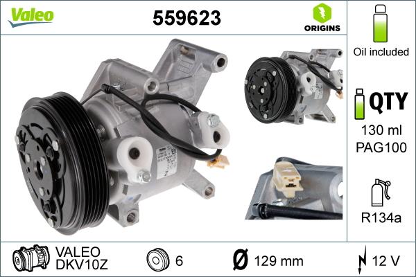 VALEO 559623 - Компресор, кондиціонер autozip.com.ua