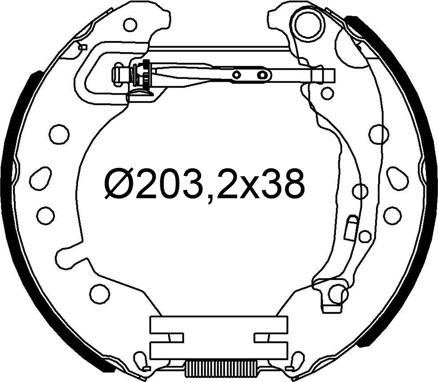 Valeo 554946 - Комплект гальм, барабанний механізм autozip.com.ua