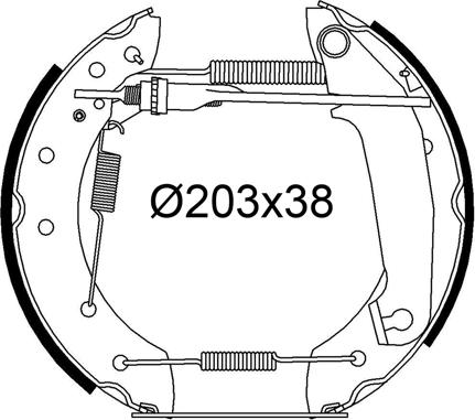 VALEO 554956 - Комплект гальм, барабанний механізм autozip.com.ua