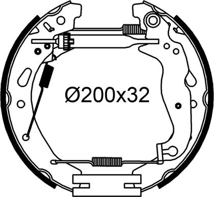 Valeo 554957 - Комплект гальм, барабанний механізм autozip.com.ua