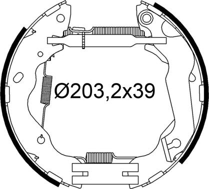 Valeo 554912 - Комплект гальм, барабанний механізм autozip.com.ua