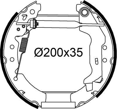 Valeo 554985 - Комплект гальм, барабанний механізм autozip.com.ua