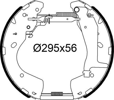 VALEO 554935 - Комплект гальм, барабанний механізм autozip.com.ua