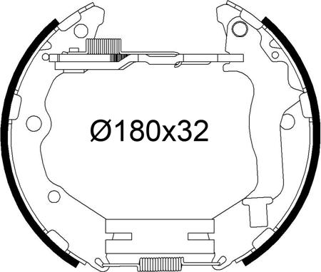 Valeo 554923 - Комплект гальм, барабанний механізм autozip.com.ua