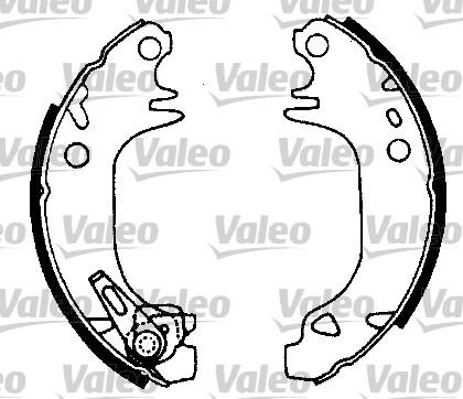 Valeo 554693 - Комплект гальм, барабанний механізм autozip.com.ua
