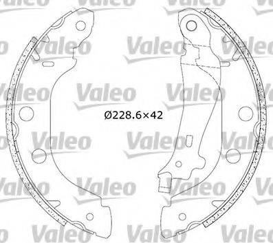 Valeo 554639 - Комплект гальм, барабанний механізм autozip.com.ua