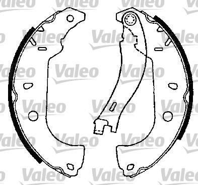 Valeo 554738 - Комплект гальм, барабанний механізм autozip.com.ua